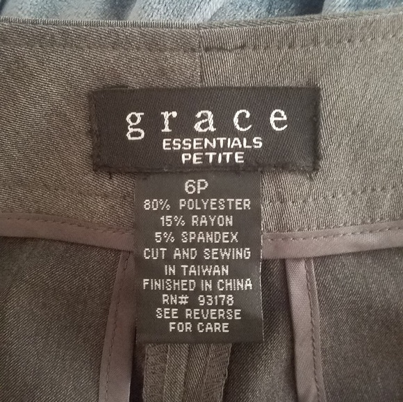 Grace Essentials Petite Gray Trousers - Picture 4 of 4